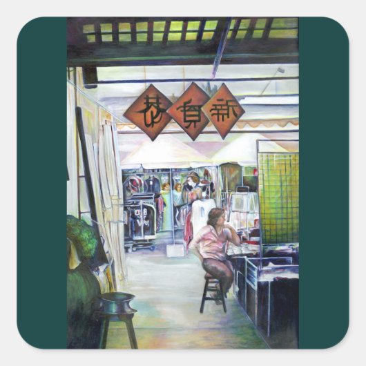 Komt deze draak met trainingswielen? vierkante sticker (Voorkant)