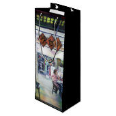 Komt deze draak met trainingswielen? wijn cadeautas (Achterkant Gekanteld)