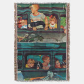 Komt en gaat door Norman Rockwell Deken (Voorkant Verticaal)