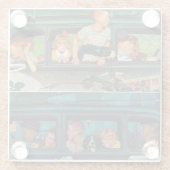 Komt en gaat door Norman Rockwell Glazen Onderzetter (Achterkant)