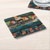 Komt en gaat door Norman Rockwell Kartonnen Onderzetters (Schuin)