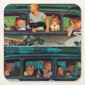 Komt en gaat door Norman Rockwell Kartonnen Onderzetters (Voorkant)