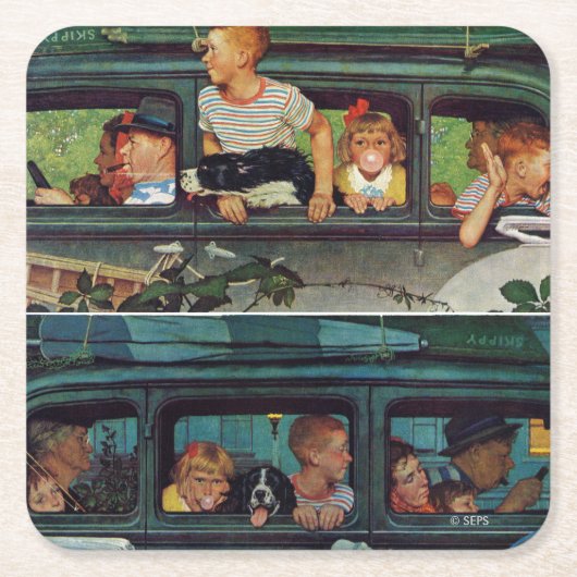 Komt en gaat door Norman Rockwell Kartonnen Onderzetters (Voorkant)
