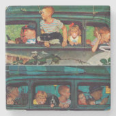 Komt en gaat door Norman Rockwell Stenen Onderzetter (Voorkant)