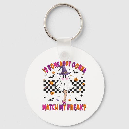 Komt er iemand overeen met mijn Halloween-freak? Sleutelhanger (Voorkant)