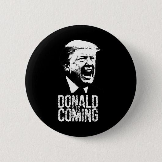 Komt eraan! ronde button 5,7 cm (Voorkant)