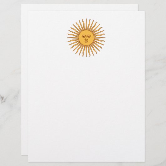 Komt het decor van het Pictogram van de Zon (Voorkant / Achterkant)