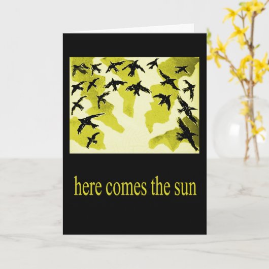 komt hier de zon-kaart kaart (Gele Bloem)