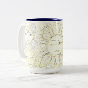 Komt hier de zon - koffiemok tweekleurige koffiemok