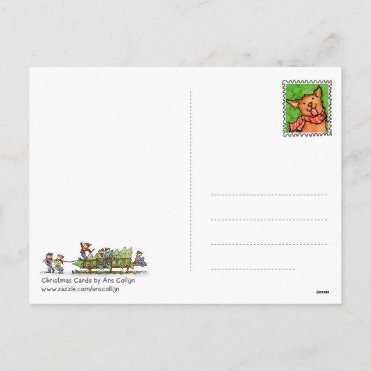 Komt hier het Briefkaart van de Kerstboom (Achterkant)