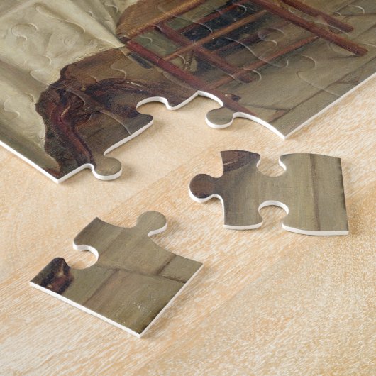 "Komt hij?" (olie op canvas) Legpuzzel (Zijkant)