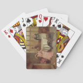 "Komt hij?" (olie op canvas) Speelkaarten (Achterkant)