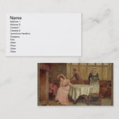 "Komt hij?" (olie op canvas) Visitekaartje (Voorkant / Achterkant)