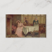 "Komt hij?" (olie op canvas) Visitekaartje (Achterkant)