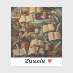 komt kleurrijke artistieke verbeelding tegemoet sticker