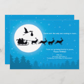 Komt naar de stad Kerst Zwangerschap aankondiging (Voorkant / Achterkant)