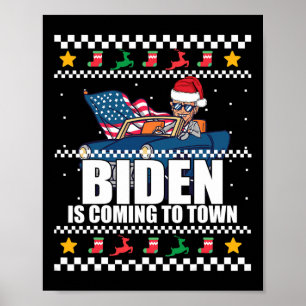 Komt naar de stad lelijke kerst trui meme poster