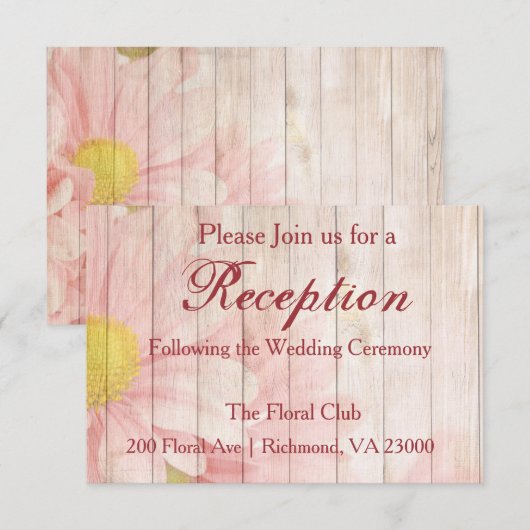 Komt u bij ons voor een receptie kaart (Voorkant / Achterkant)