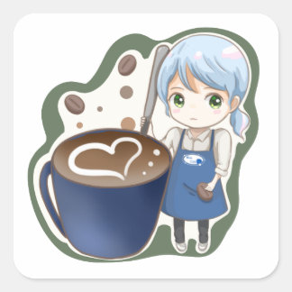 Komugisui koffie mok sticker