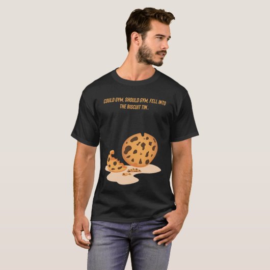 Kon gym, als de gym in het koekje viel t-shirt (Voorkant volledig)