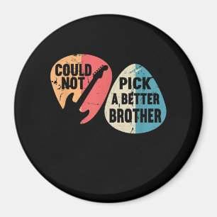Kon niet kiezen een betere broer gitaar T-shirt Magneet