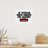 Kon niet leven zonder mijn radio poster (Keuken)