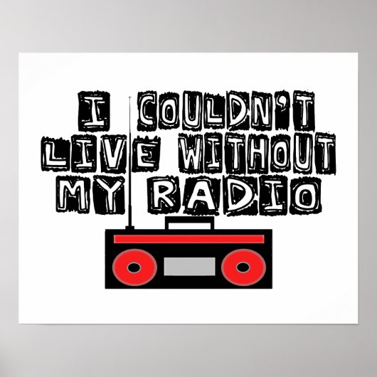 Kon niet leven zonder mijn radio poster (Voorkant)