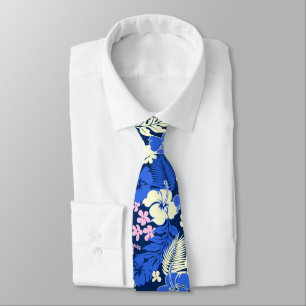 Kona Bay Hawaiian Hibiscus Aloha Shirt Afdrukken Stropdas