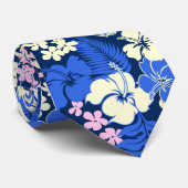 Kona Bay Hawaiian Hibiscus Aloha Shirt Afdrukken Stropdas (Opgerold)