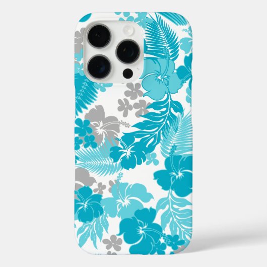 Kona Bay Hawaiian Hibiscus Turquoise Case-Mate iPhone Case (Achterkant)