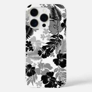 Kona Bay Hawaiian Hibiscus Zwart iPhone 16 Pro Hoesje