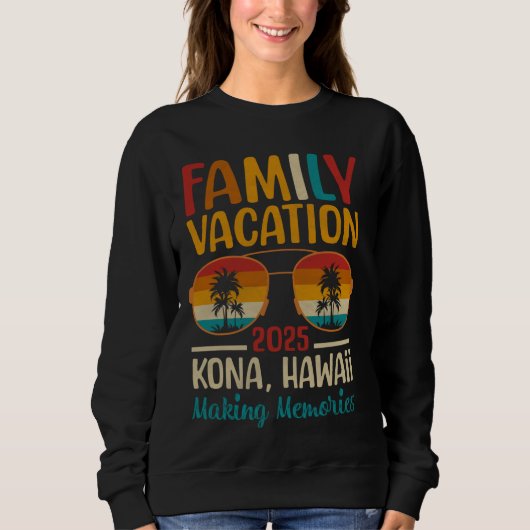 Kona Beach Hawaii Matching Family Vacation 2025 Trui (Voorkant)