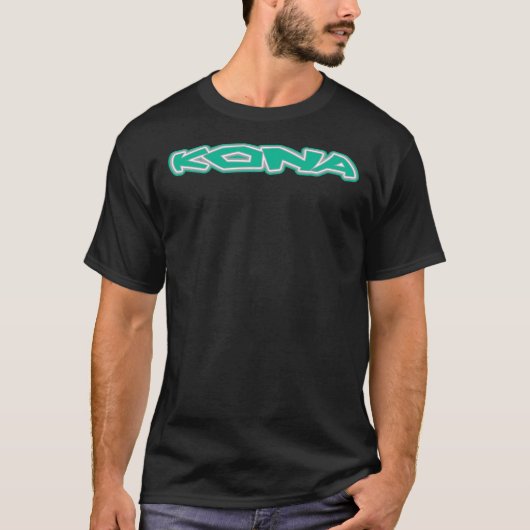 Kona Bikes - Blauwgroen Essential T-Shirt (Voorkant)