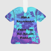 Kona Blend Hawaiian Hibiscus Flora Aloha Shirt Ornament (achterkant)