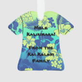 Kona Blend Hawaiian Hibiscus Flora Aloha Shirt Ornament (achterkant)