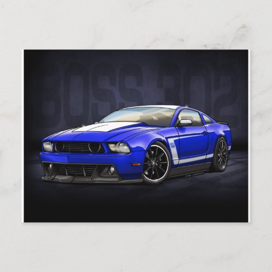 Kona Blue 2012 Boss 302 Briefkaart (Voorkant)