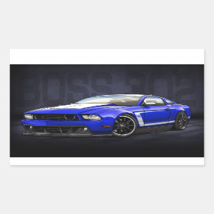 Kona Blue 2012 Boss 302 Rechthoekige Sticker