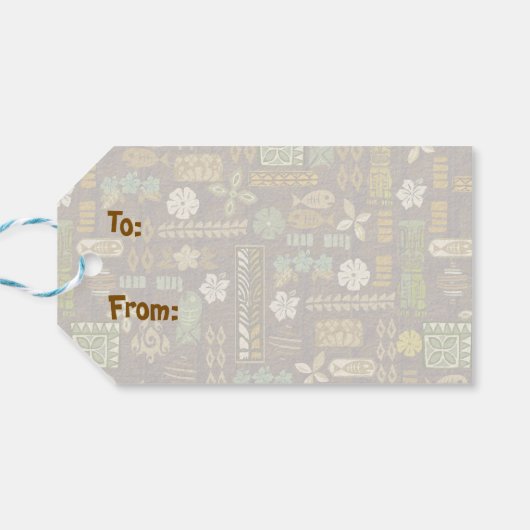 Kona Coast Tiki Tropix Cadeaulabel (Achterkant Horizontaal)