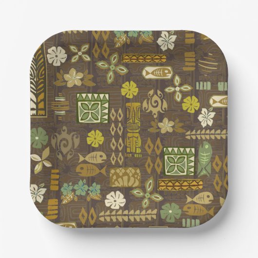 Kona Coast Tiki Tropix Papieren Bordje (Voorkant)
