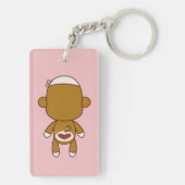 Kona de Sock Monkey Acryl Sleutelhanger (achterkant)