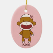 Kona de sok aap kerstboom keramisch ornament (Voorkant)