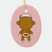 Kona de sok aap kerstboom keramisch ornament (Achterkant)