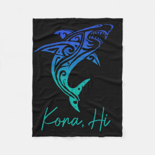 Kona Hawaï haaihaaien duiken vissen surfen surfer Fleece Deken