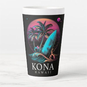 Kona Hawaï Hawaiaans Surfboard Vintage Latte Mok