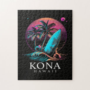 Kona Hawaï Hawaiaans Surfboard Vintage Legpuzzel