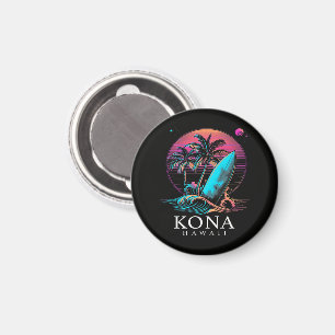 Kona Hawaï Hawaiaans Surfboard Vintage Magneet