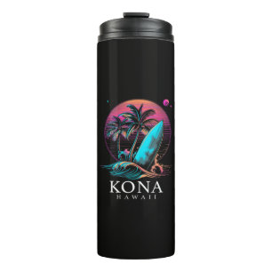 Kona Hawaï Hawaiaans Surfboard Vintage Thermosbeker