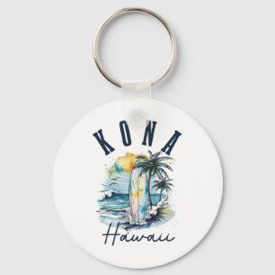 Kona Hawaï Hawaïaanse Surf Vintage Surfer Surfer _ Sleutelhanger