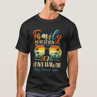 Kona Hawaï Strand Familievakantie 2026 Zomerstemmi T-shirt