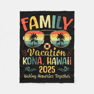 Kona Hawaï Strand Gezins Zomer Vakantie 2025 Fleece Deken